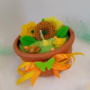 Ароматна свещ - Саксия с цветя