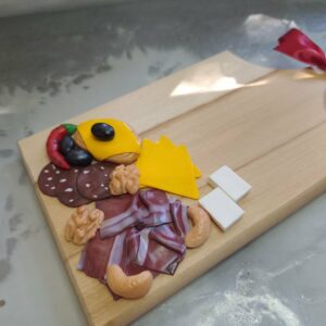 Дървена Дъска с полимерна глина - Мезета