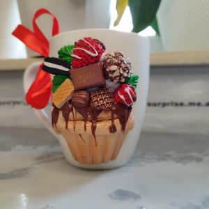 Чаша с полимерна глина – Кексче с шоколад