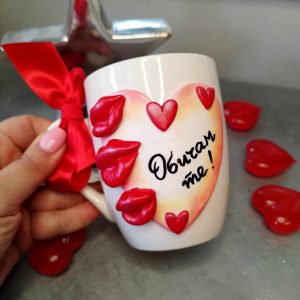 Чаша с Полимерна Глина - Любов