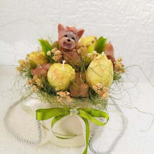 Букет от  свещи - Куче Йорки